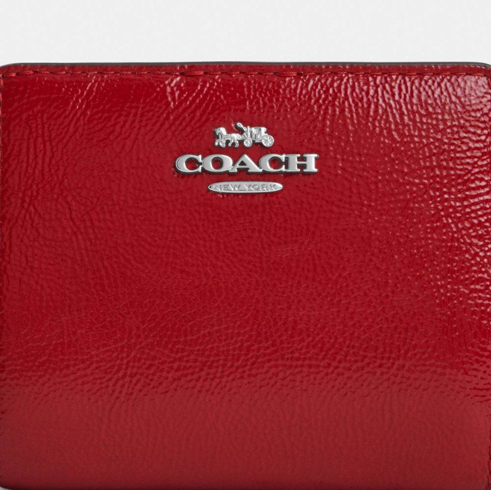 COACH®,Snap Wallet,Bi Fold,Logo,Metal,Casual,Maroon