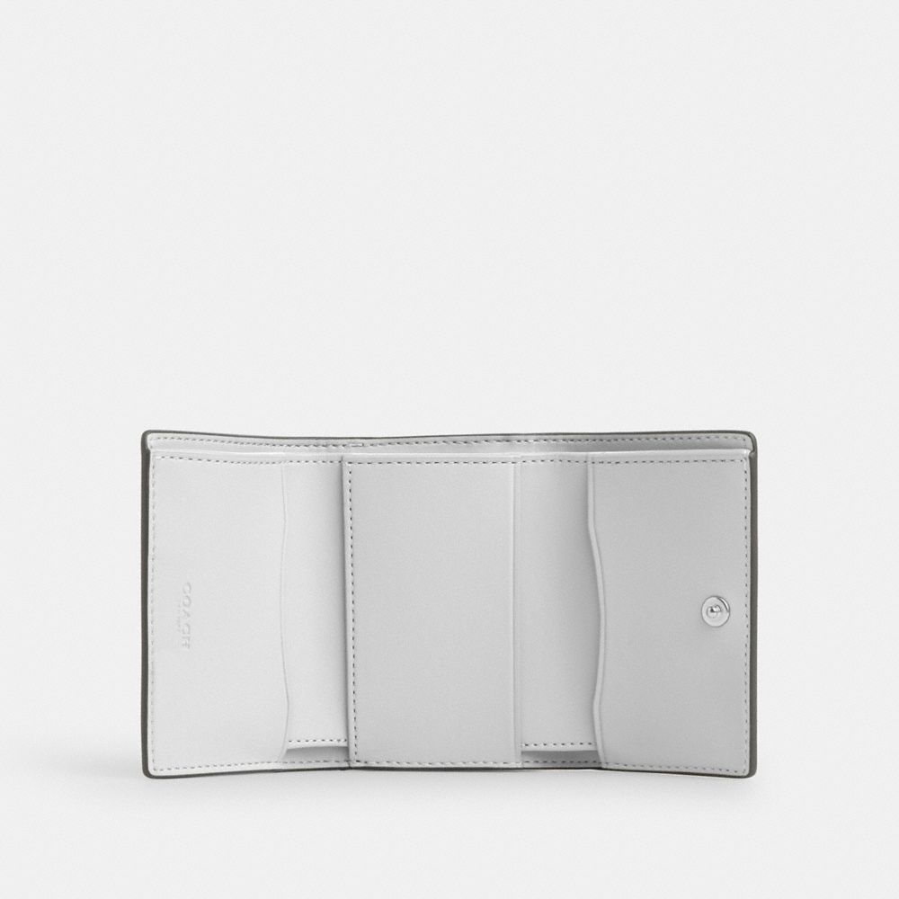 COACH®,MICROPORTEFEUILLE,Argent/Argent pâle,Inside View,Top View