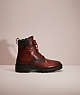 COACH®,RESTORED CITYSOLE BOOT,Leather,Red Mocha,Front View