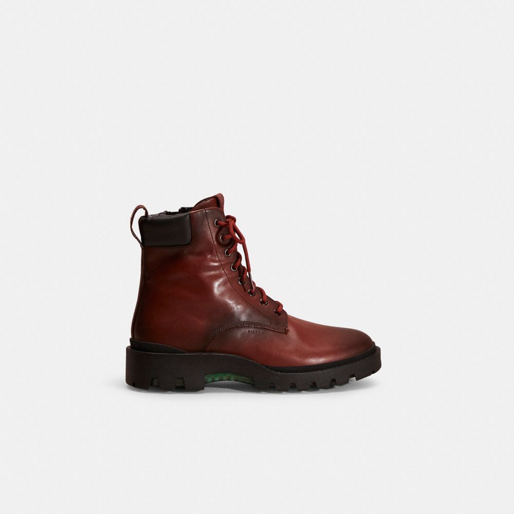 Coach Restored Citysole Boot In Red Mocha