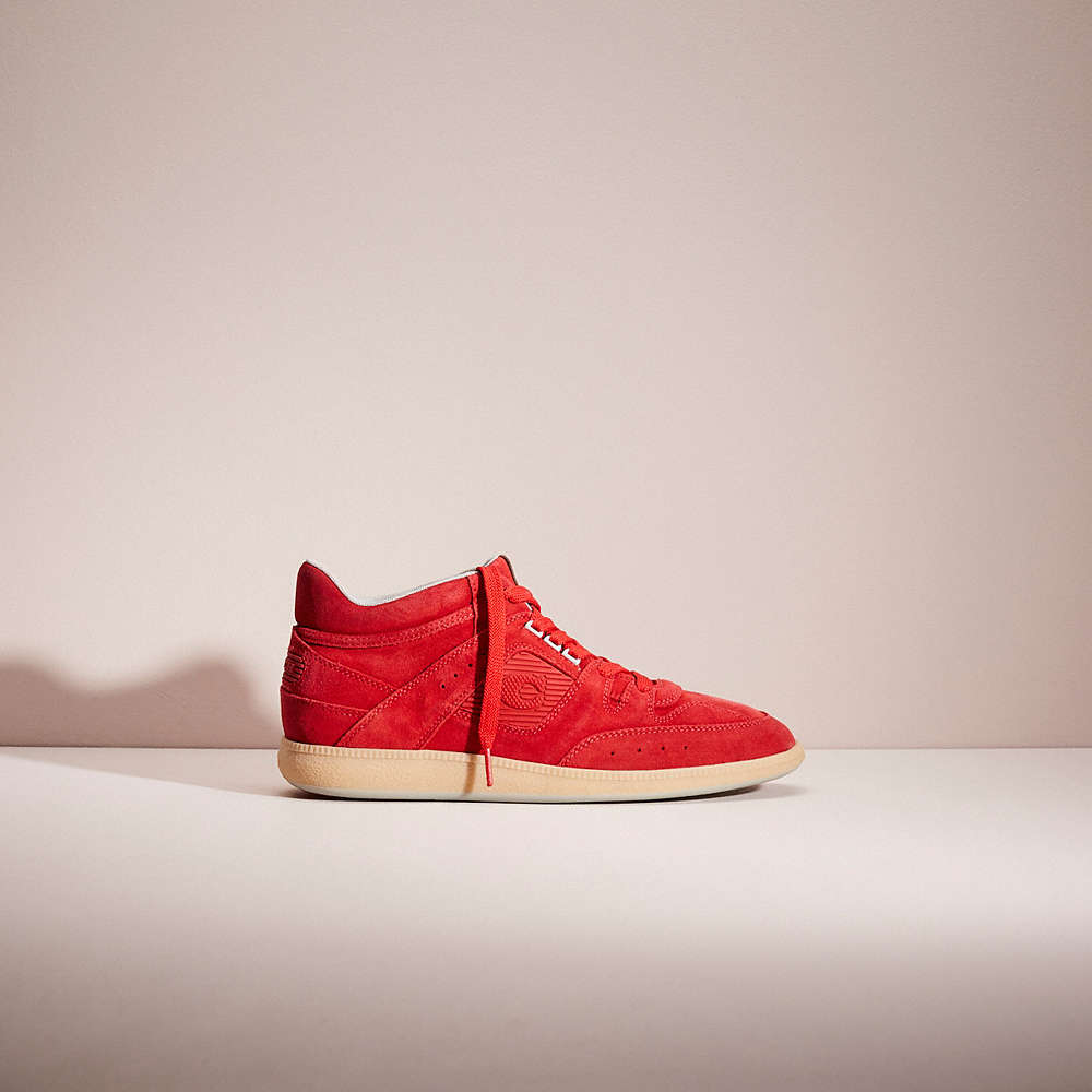 Coach Restored Citysole Mid Top Sneaker In Electric Red