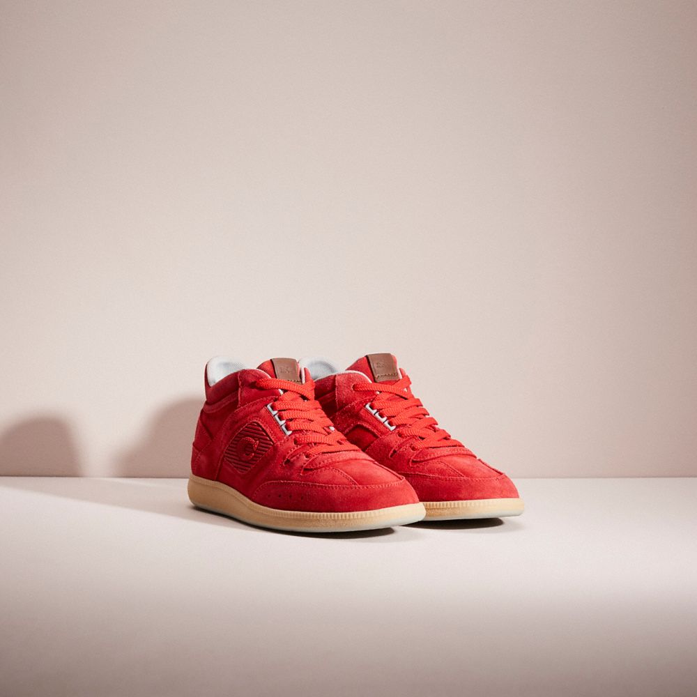Shop Coach Restored Citysole Mid Top Sneaker In Electric Red