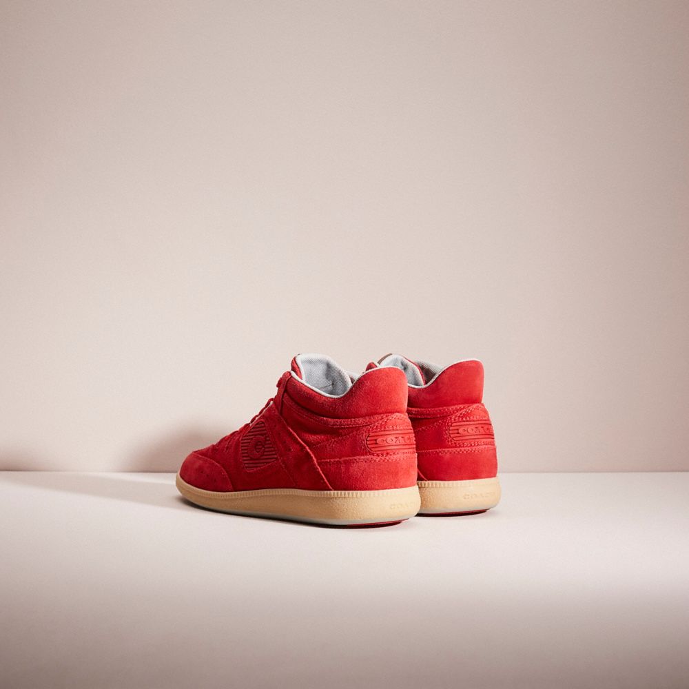 Shop Coach Restored Citysole Mid Top Sneaker In Electric Red