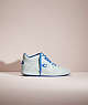 COACH®,RESTORED CITYSOLE MID TOP SNEAKER,Leather,Blue Fin,Front View