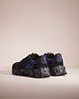 COACH®,RESTORED C155 PANELED RUNNER WITH CAMO PRINT,Suede/Nylon,Blue Camo,Back View