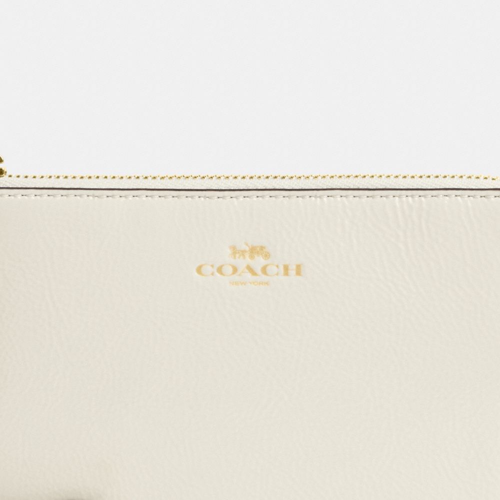 COACH®,Corner Zip Wristlet,Pouch,Wristlet,Logo,Casual,White