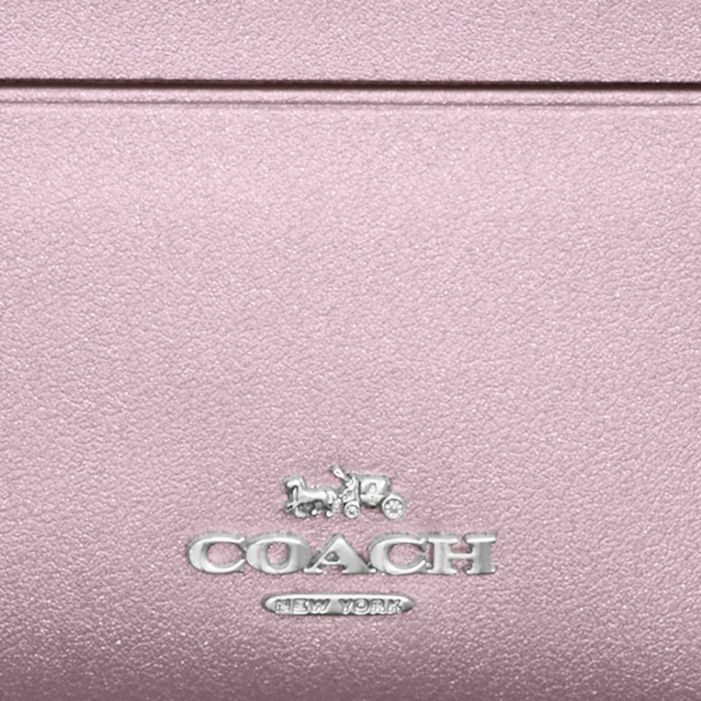 COACH®,ÉTUI POUR PIÈCE D’IDENTITÉ MINI SKINNY,Étain/Rose métallique