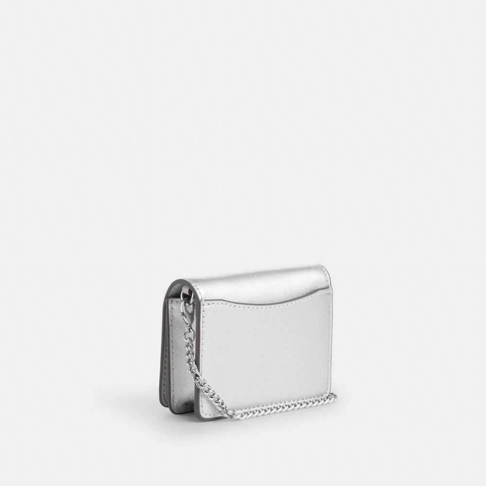 COACH®,Mini Wallet On A Chain,,Angle View