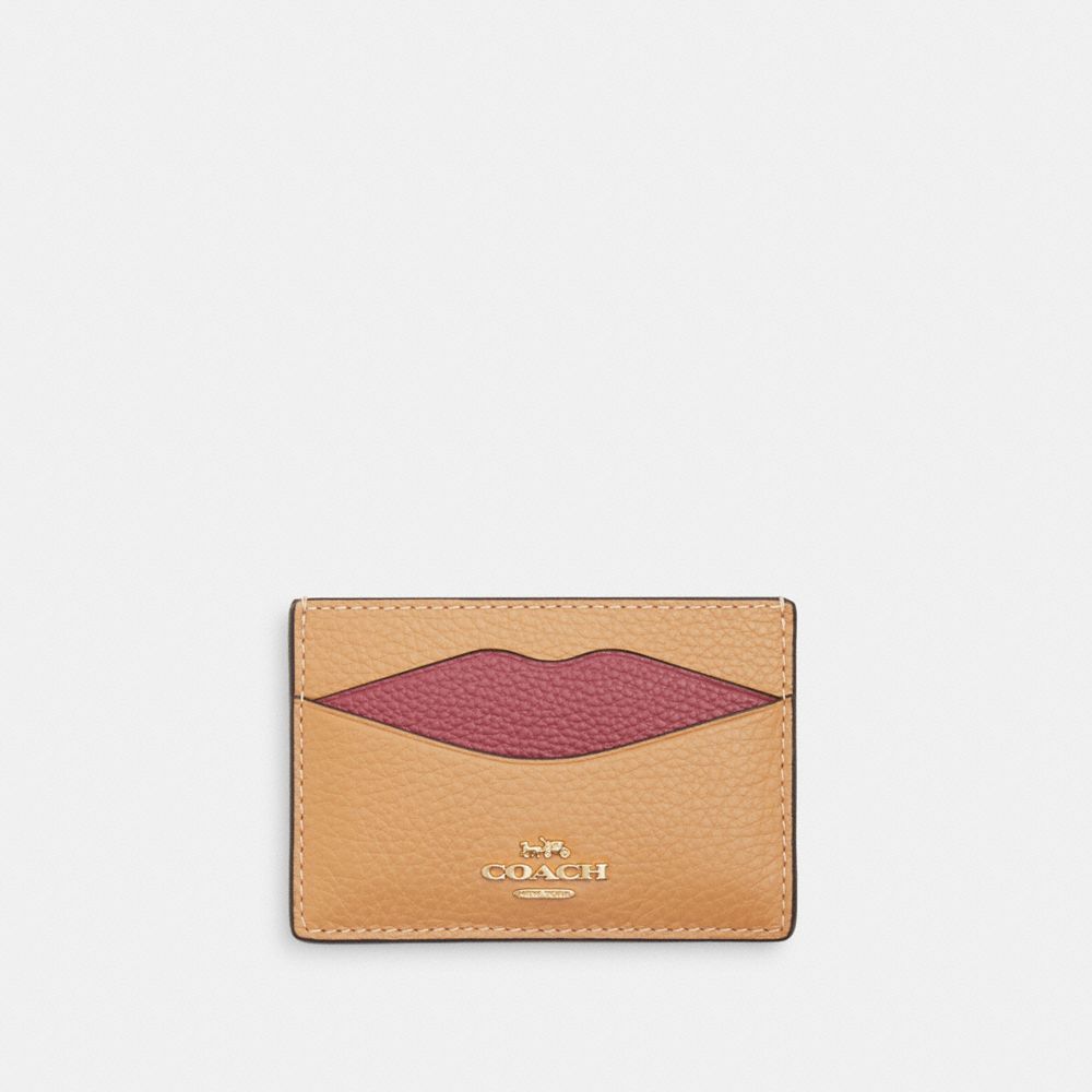 COACH®,Lip Card Case,Card Case,Logo,Metal,Casual,Multi Color,Front View