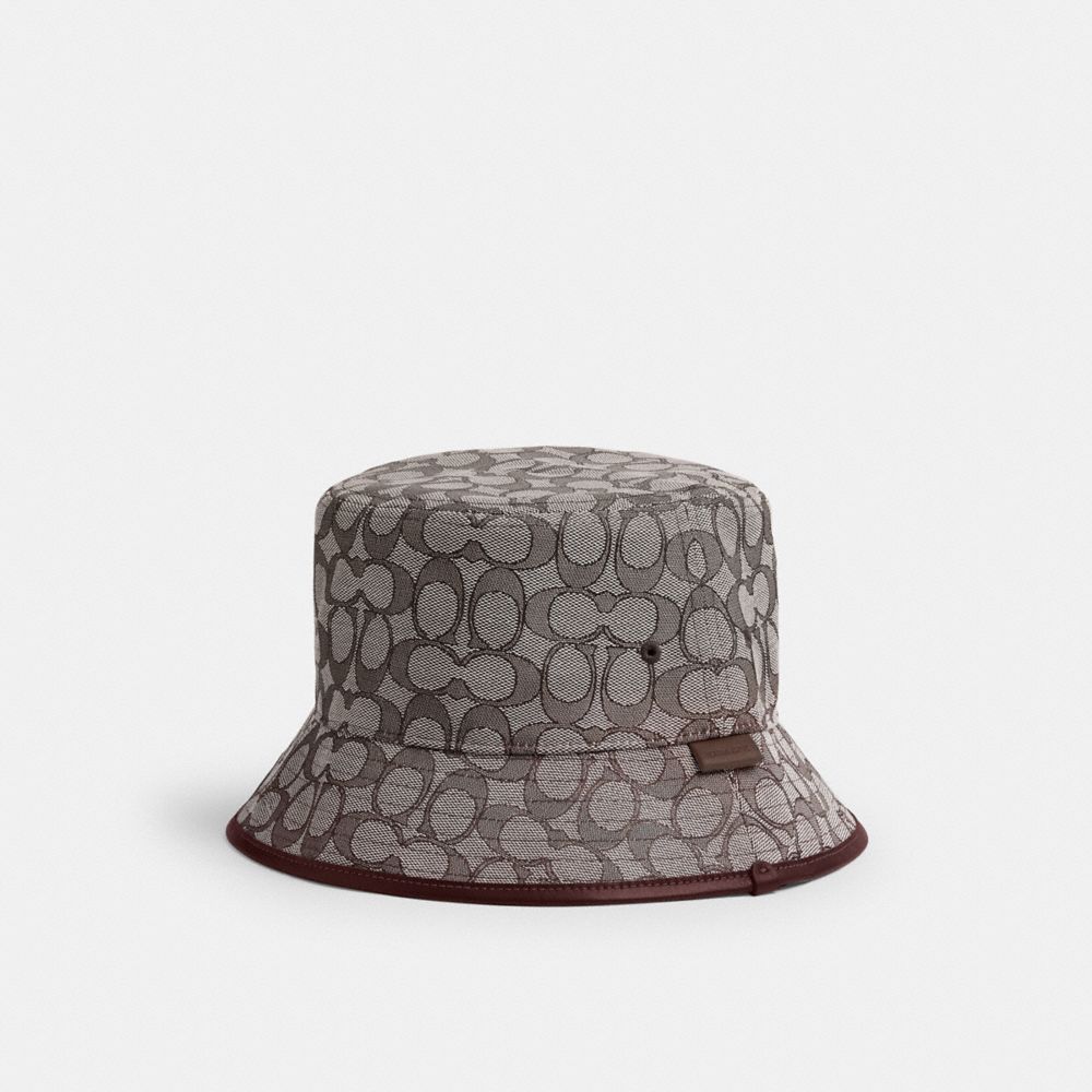 COACH®,Signature Jacquard Bucket Hat,Lining Cotton,Cotton,Bucket,Piping,Casual,Multi Color,Front View image number 0