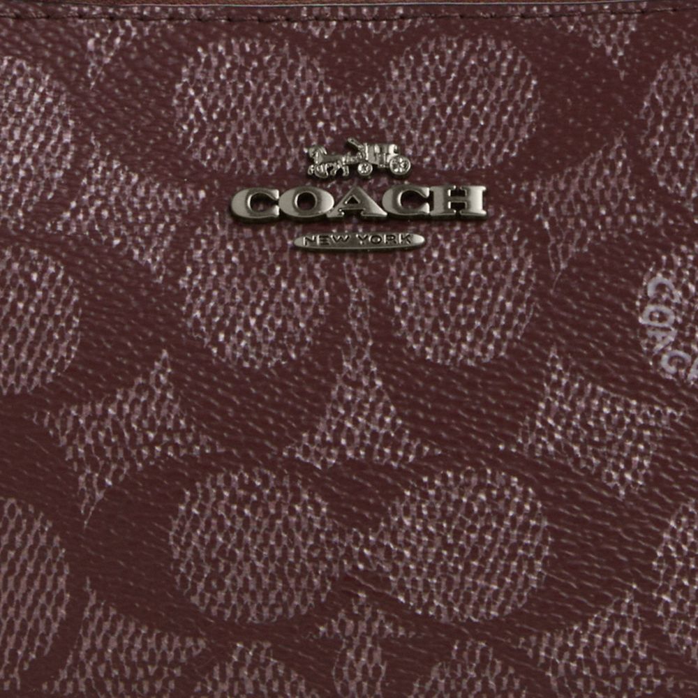 COACH®,Boxed Nolita Bag 15 In Signature Canvas,Canvas,Leather,Shoulder Bag,Metal,Logo,Casual,Brown