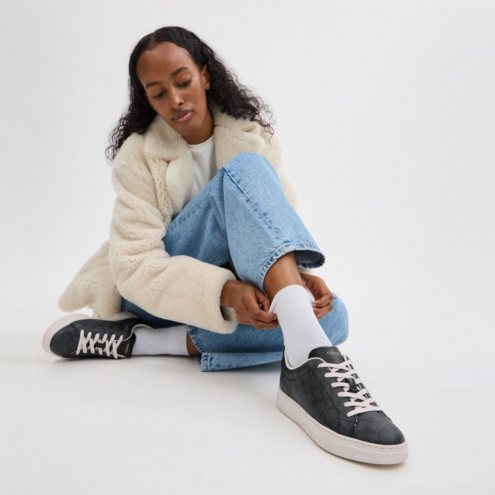 COACH HIGH LINE SNEAKER IN SIGNATURE CANVAS 