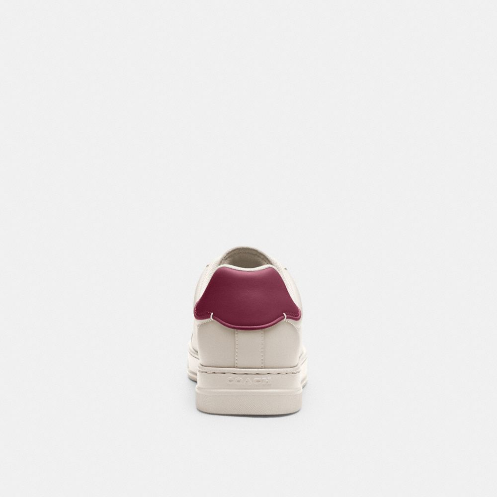 COACH®,High Line Sneaker,Lining Mesh,Mesh,Leather,Casual,Fabric,Embossed,Logo,Pull Tab,Casual,Cream,Alternate View