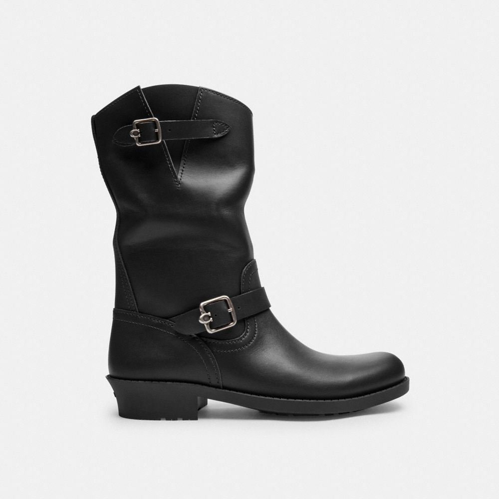 Shop Coach Dawn Moto Stiefelette In Black