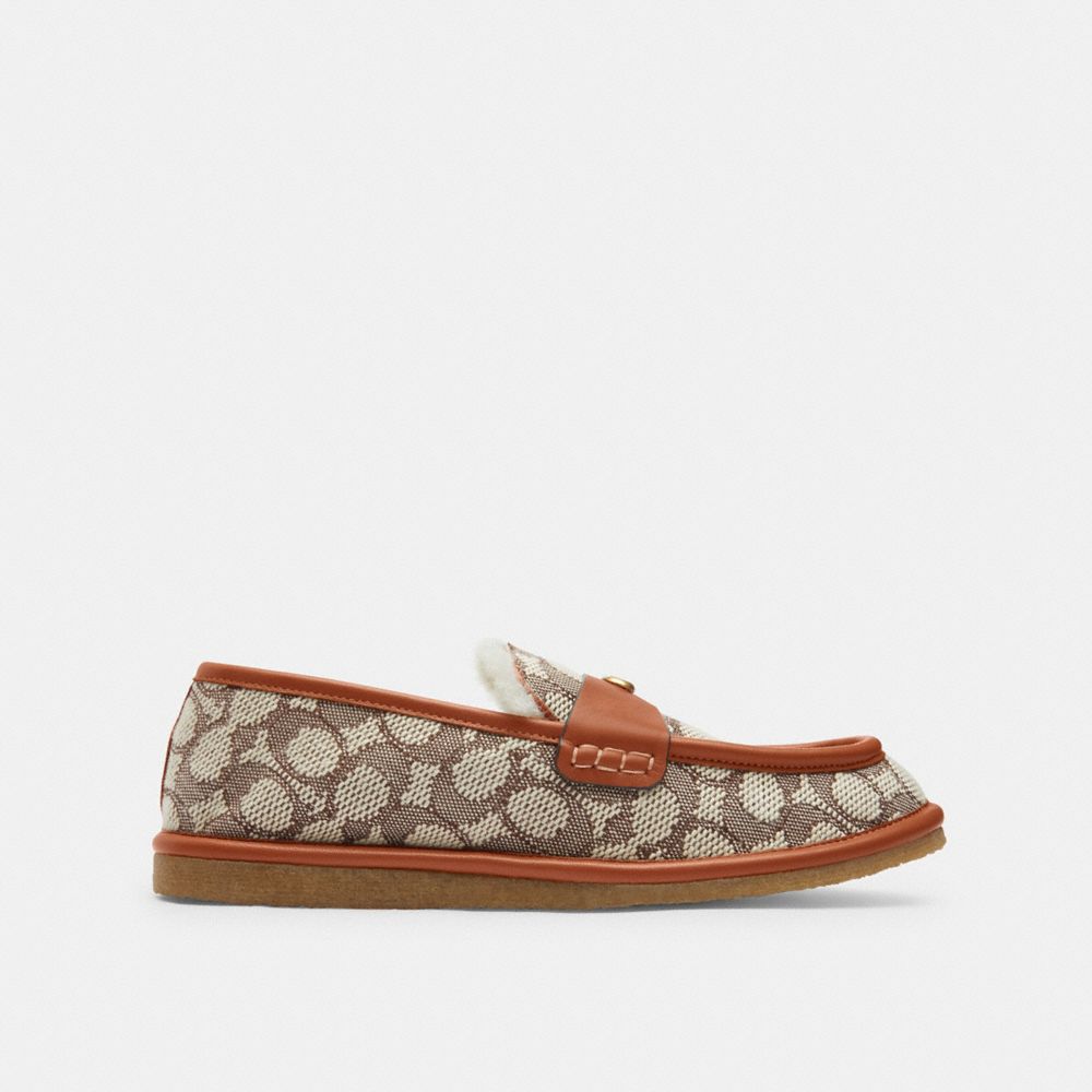 COACH®,Forest Slipper In Signature Textile Jacquard,Multi Color,Angle View