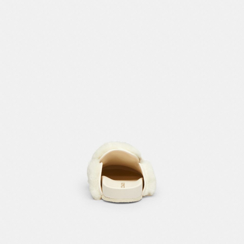 COACH®,Blake Clog,Shearling,Rubber,Mules,Clogs,Traction,Casual,Indoor,Cream,Alternate View