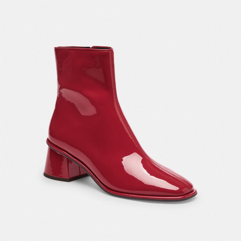 COACH®,Gigi Bootie,Rubber,Bootie,Pull Tab,Day Party,Maroon,Front View