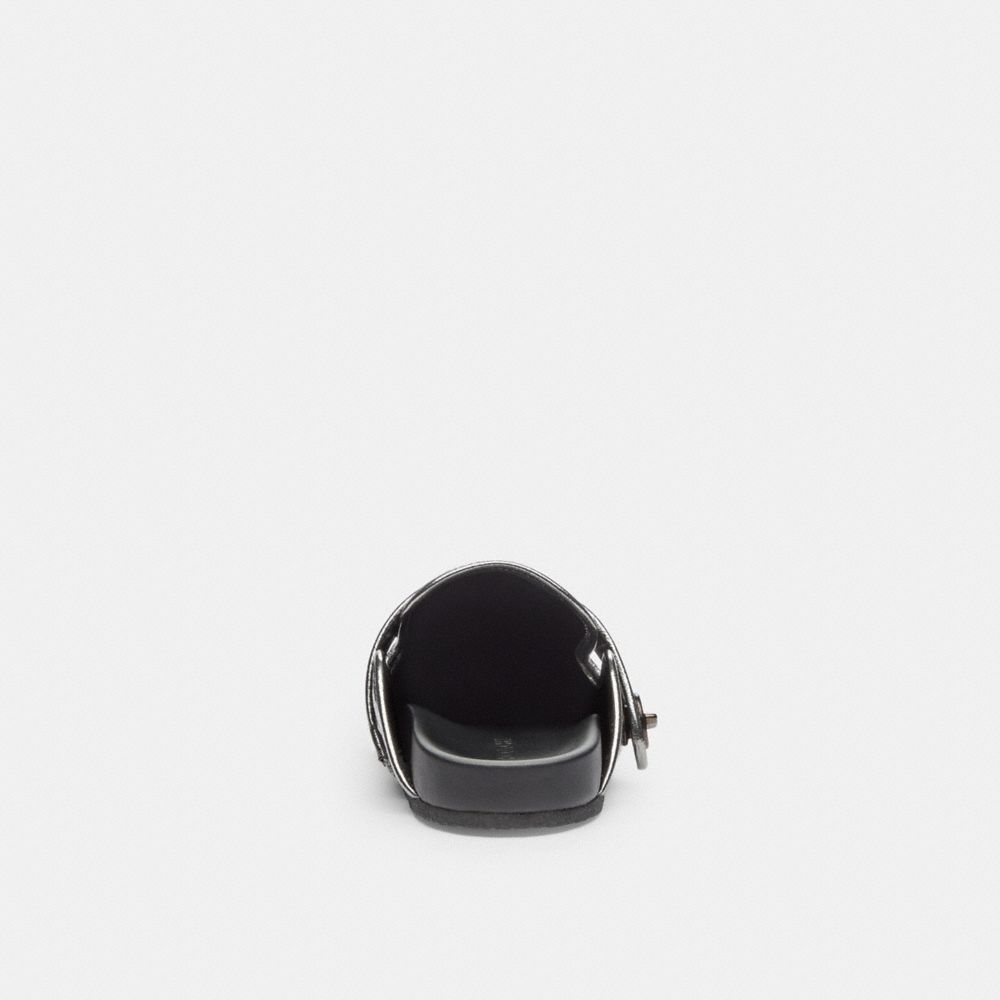 COACH®,Blake Clog,Leather,Rubber,Clogs,Traction,Cushioned,Casual,Silver,Alternate View