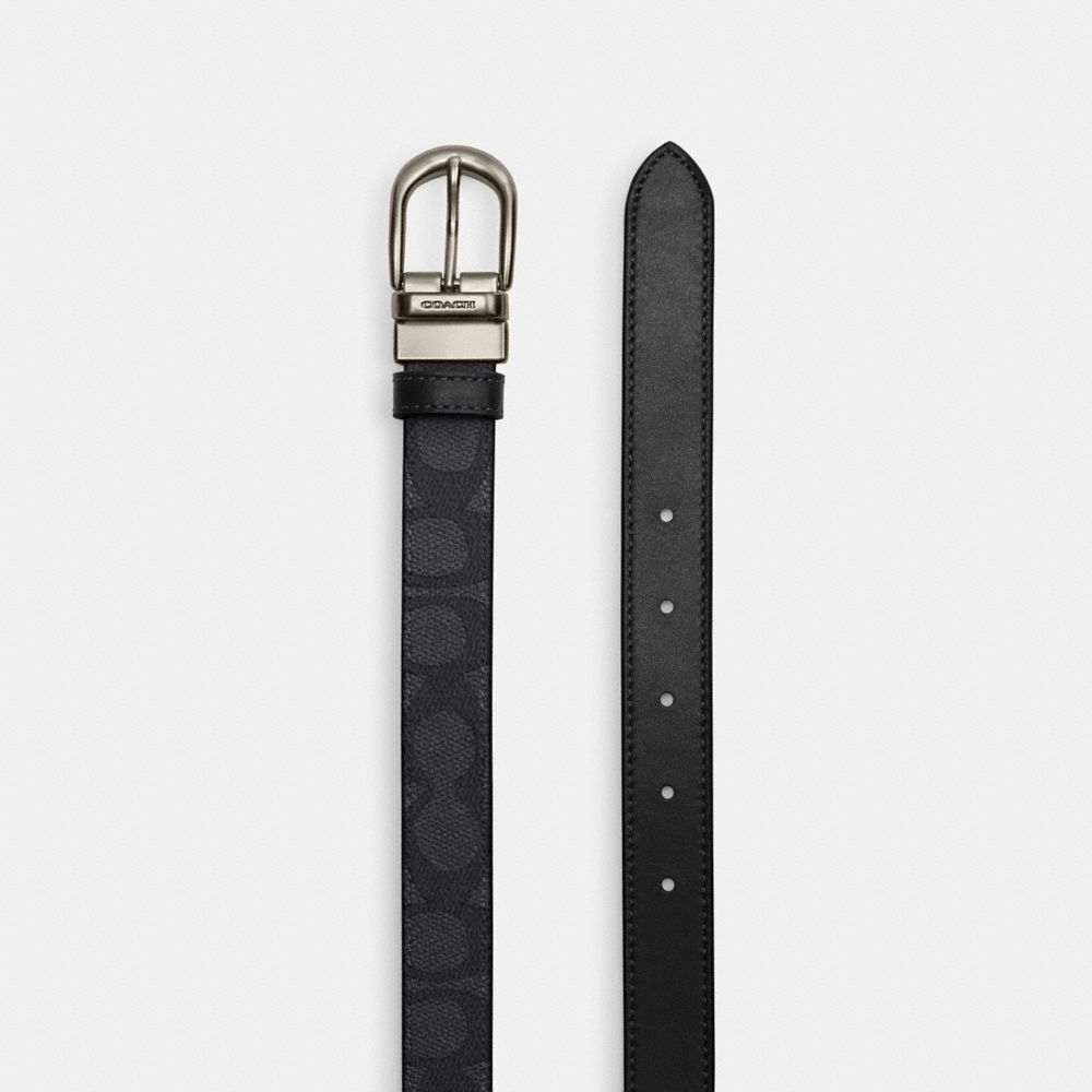 COACH®,Harness Buckle Cut To Size Reversible Belt, 25 Mm,Standard,Reversible,Casual,Multi Color,Angle View