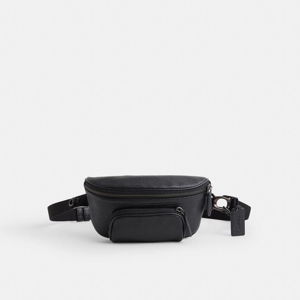 COACH®,Restored Beck Belt Bag,Black,Front View