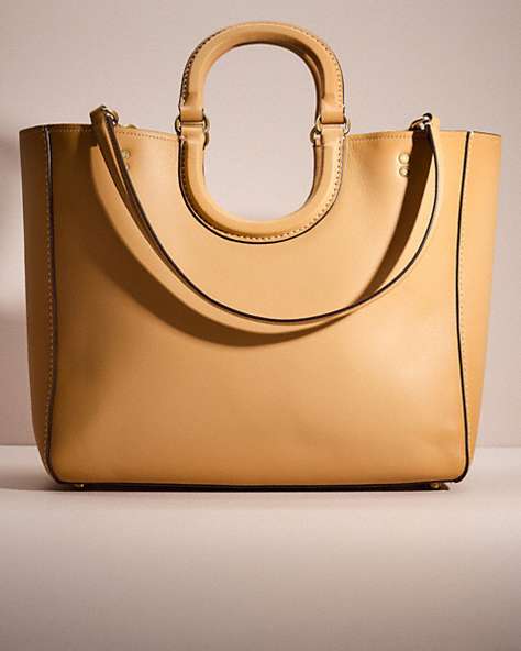 COACH®,RESTORED RAE TOTE,Brass/Tan,Front View