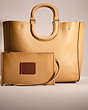 COACH®,RESTORED RAE TOTE,Brass/Tan,Angle View