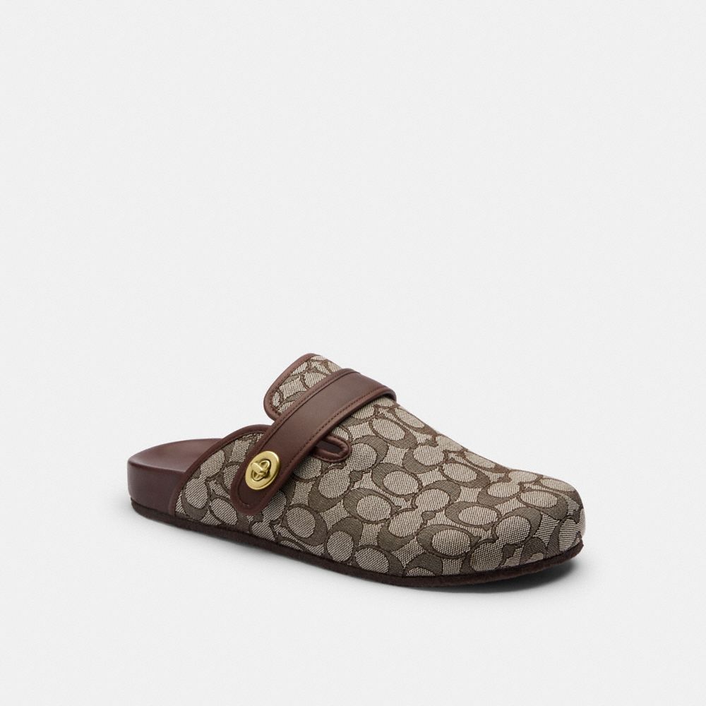 COACH®,Blake Clog With Signature Jacquard,,Front View
