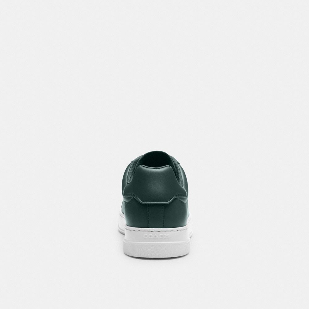 COACH®,High Line Sneaker,Leather,Casual,Fabric,Logo,Embossed,Cushion Toe,Cushioned,Casual,Emerald,Alternate View