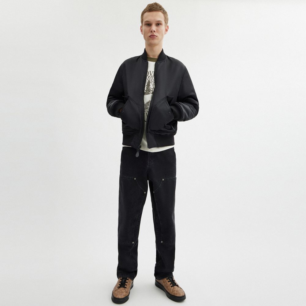 Coach High Line Sneaker In Signature Canvas In Khaki/black