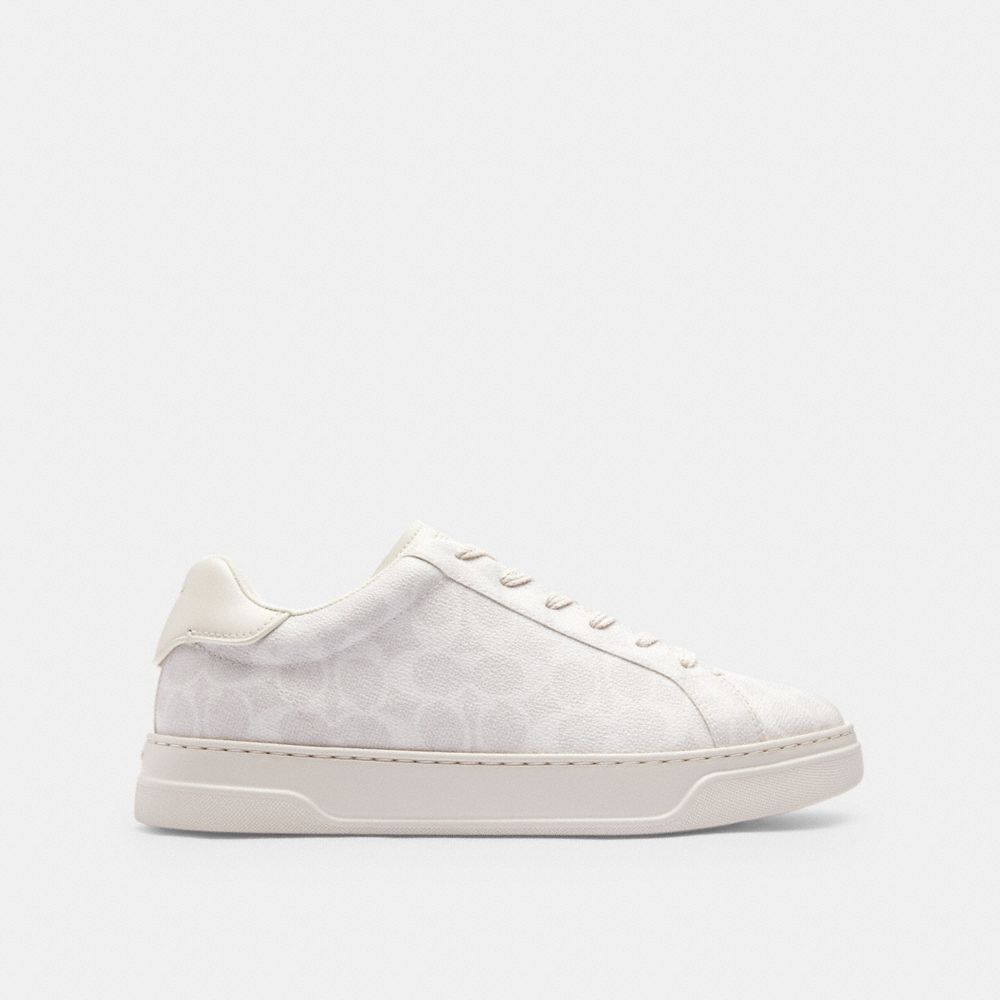 Coach High Line Sneaker In Signature Canvas In Off White
