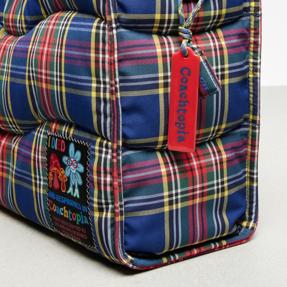 COACH®,Coachtopia Loop Tote With Plaid Quilting,Tote,Plastic,Tag Embellishment,Casual,Multi Color,Group View
