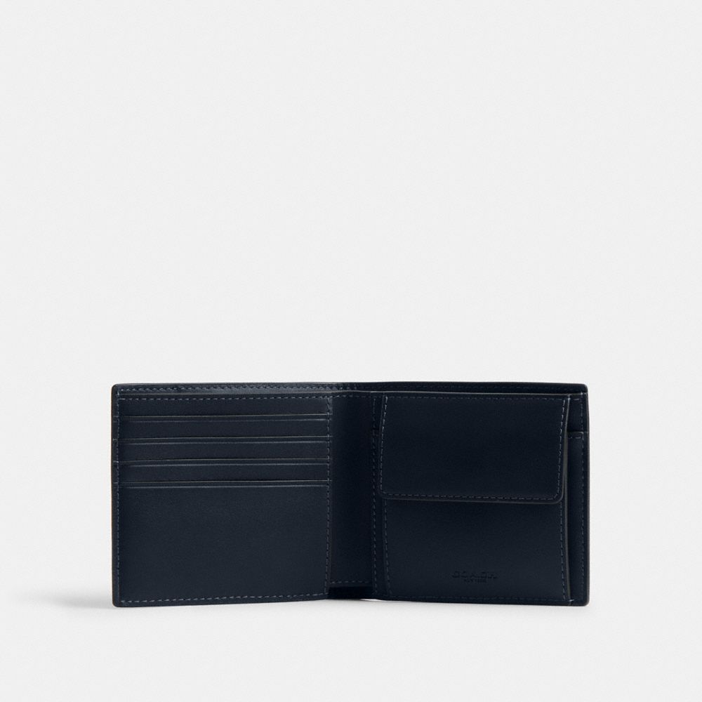 COACH®,Coin Wallet In Signature Leather,,Inside View,Top View