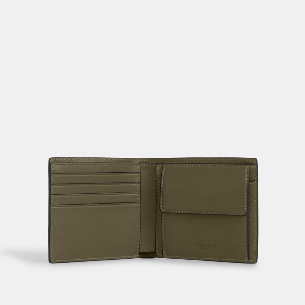 COACH®,コイン ウォレット・シグネチャー レザー,ミニ財布(二つ折り&三つ折り),ｵﾘｰﾌﾞ ﾄﾞﾗﾌﾞ