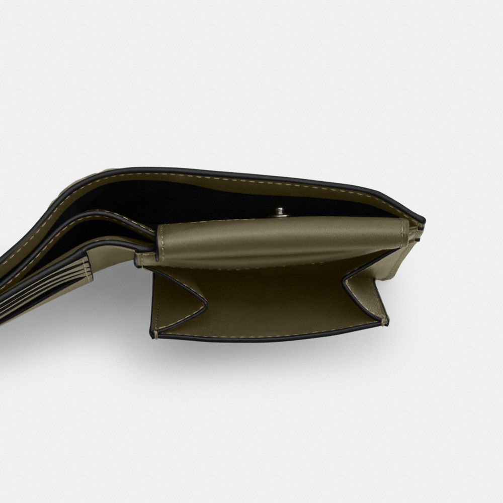 COACH®,コイン ウォレット・シグネチャー レザー,ミニ財布(二つ折り&三つ折り),ｵﾘｰﾌﾞ ﾄﾞﾗﾌﾞ