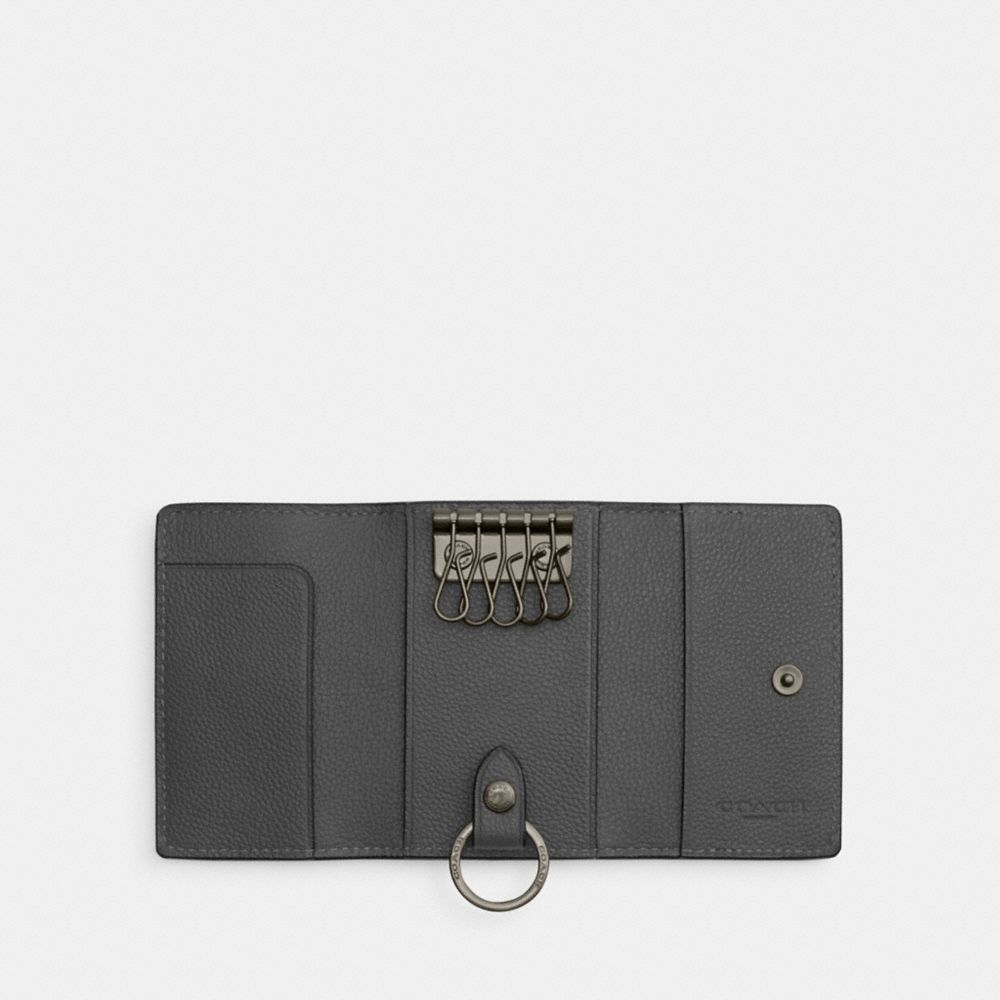 COACH®,ファイブ リング キー ケース,キーケース,ﾁｬｺｰﾙ