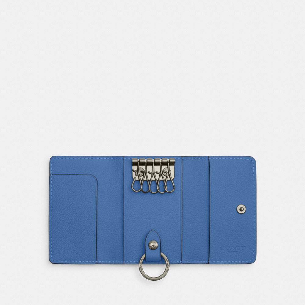 COACH®,ファイブ リング キー ケース,キーケース,ﾊﾟｼﾌｨｯｸ ﾌﾞﾗｲﾄ ﾐﾈﾗﾙ
