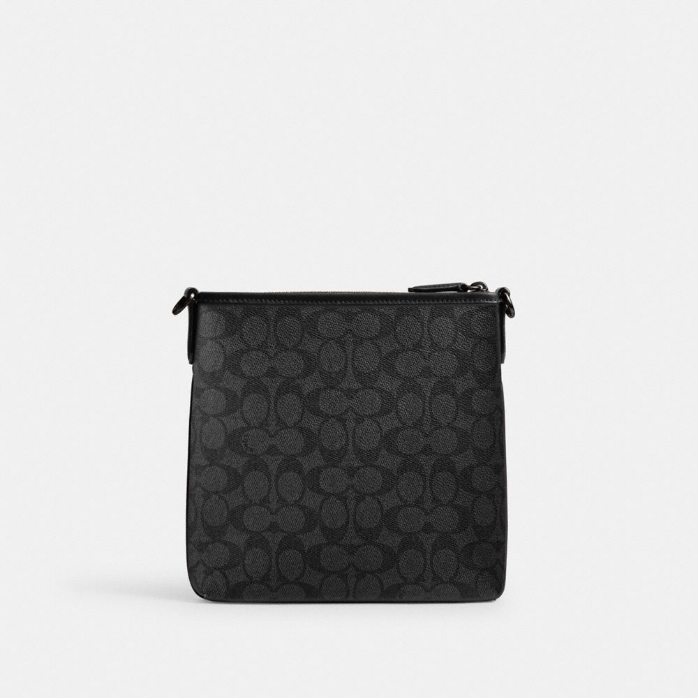 COACH®,Kitt Messenger Crossbody Bag In Signature Canvas,,Back View
