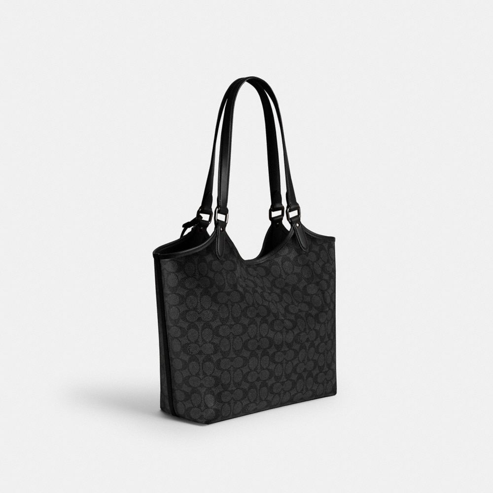 COACH®,Day Tote Bag In Signature Canvas,,Angle View