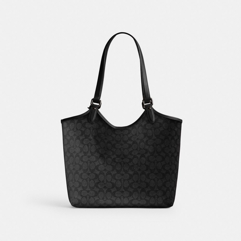 COACH®,Day Tote Bag In Signature Canvas,,Back View