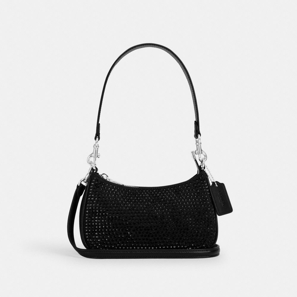 COACH®,Teri Mini Crossbody Bag,Shoulder Bag,Crystal,Embellished,Rhinestones,Casual,Black,Front View image number 0