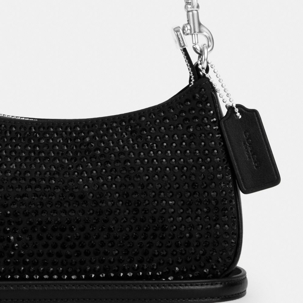 COACH®,Teri Mini Crossbody Bag,Shoulder Bag,Crystal,Embellished,Rhinestones,Casual,Black