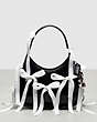 COACH®,Ergo Bag in Crinkle Patent Coachtopia Leather with Bows All Over,Black,Front View