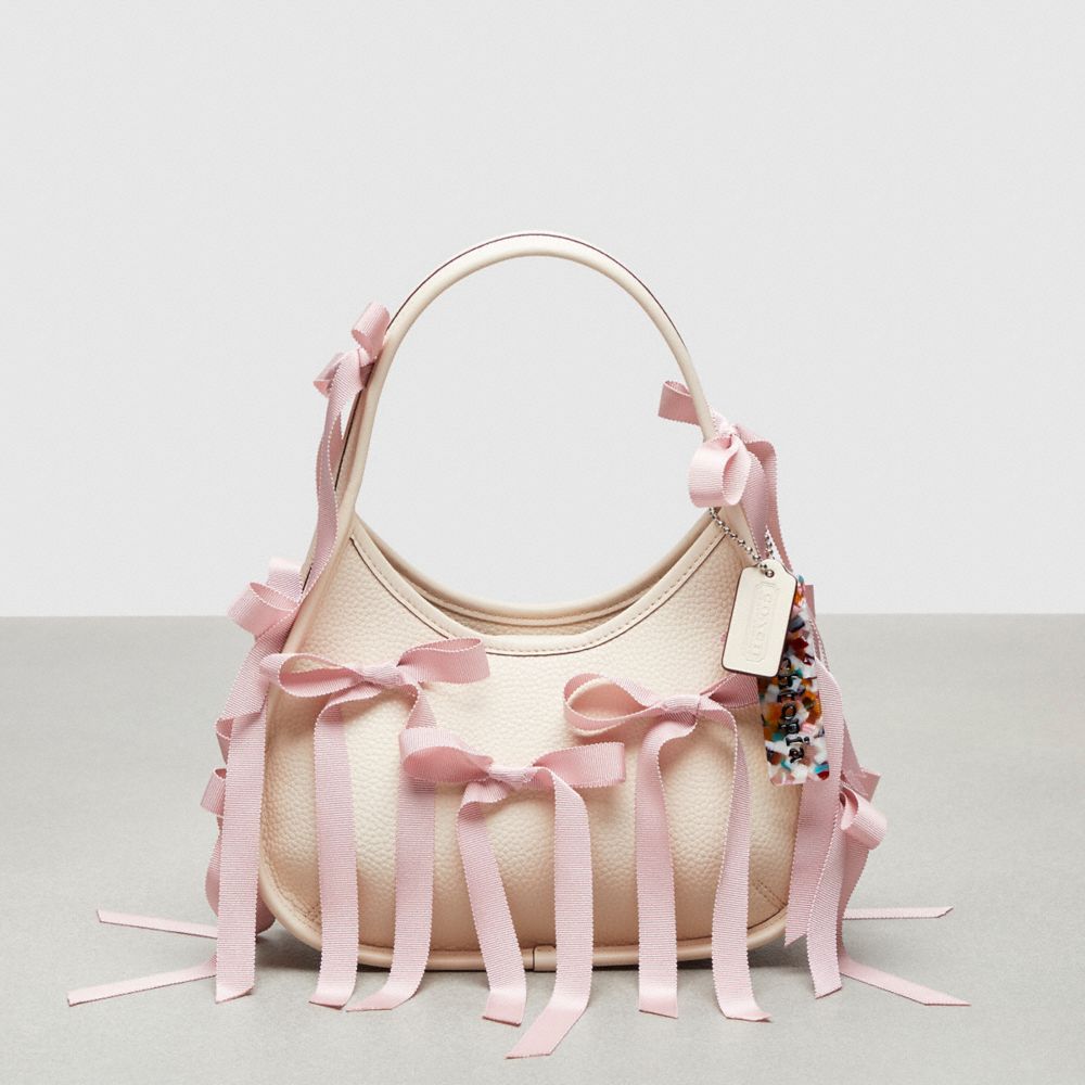 COACH®,Ergo Bag in Coachtopia Leather: Bows All Over,Bow Bags,Cloud,Front View