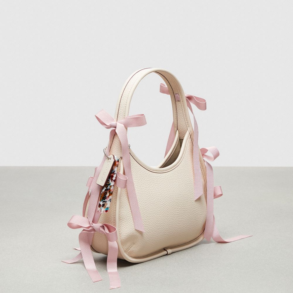 COACH®,Ergo Bag in Coachtopia Leather: Bows All Over,Bow Bags,Cloud,Angle View
