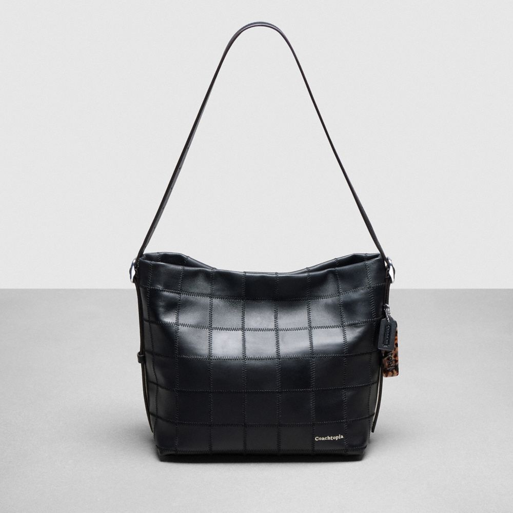 Shop Coach Alter/ego Hobo Bag In Checkerboard Upcrafted Leather In Black