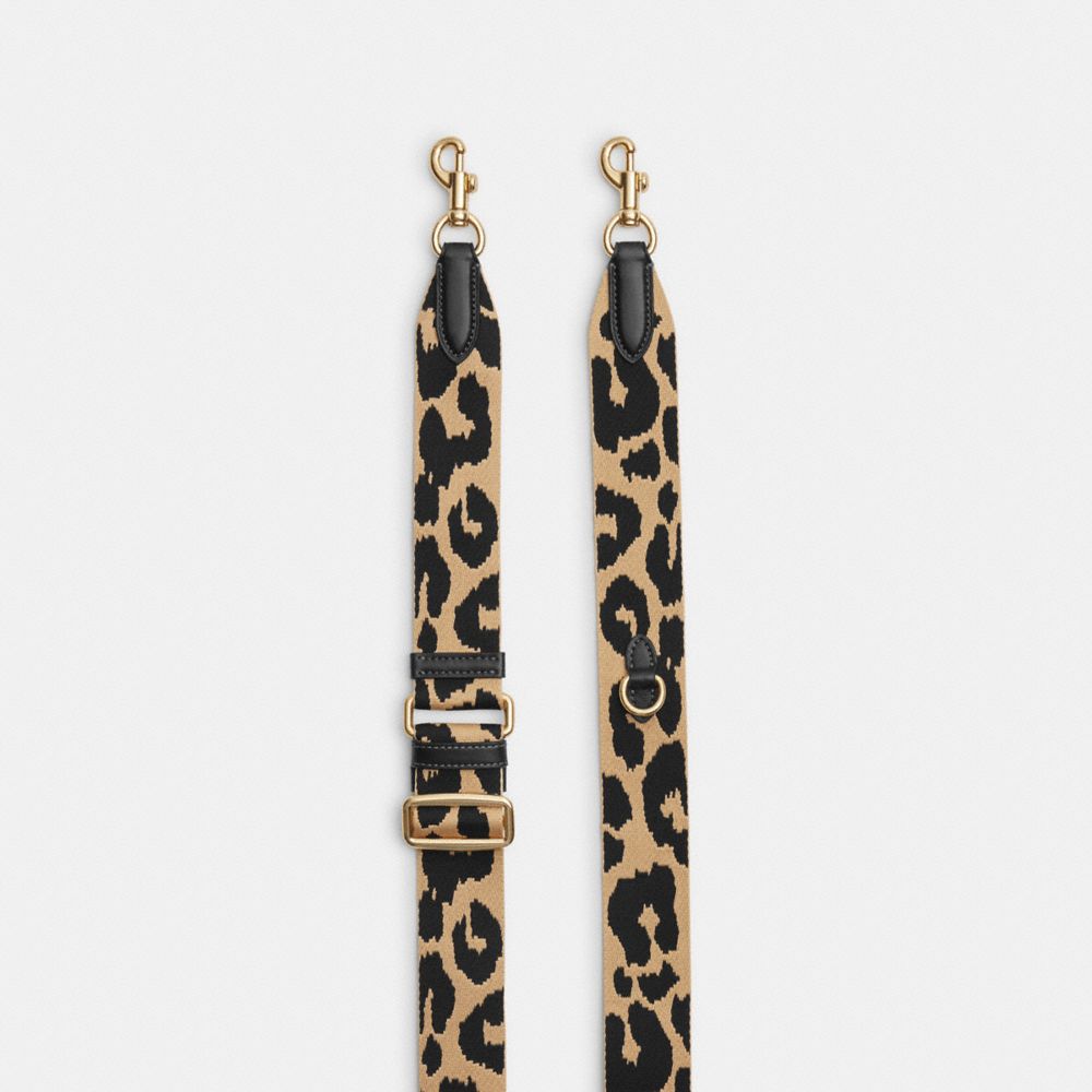 Bag with leopard print strap sale