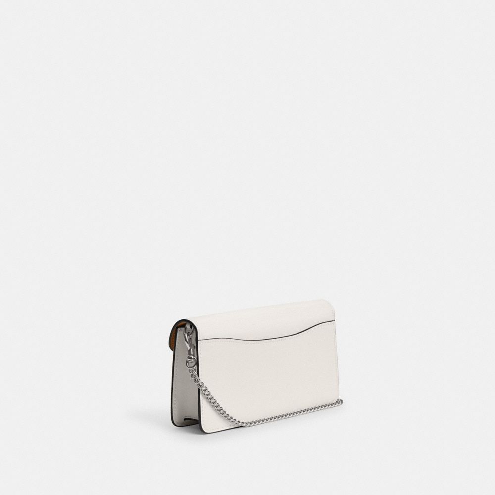 Shop Coach Tabby Chain Clutch In Silver/chalk
