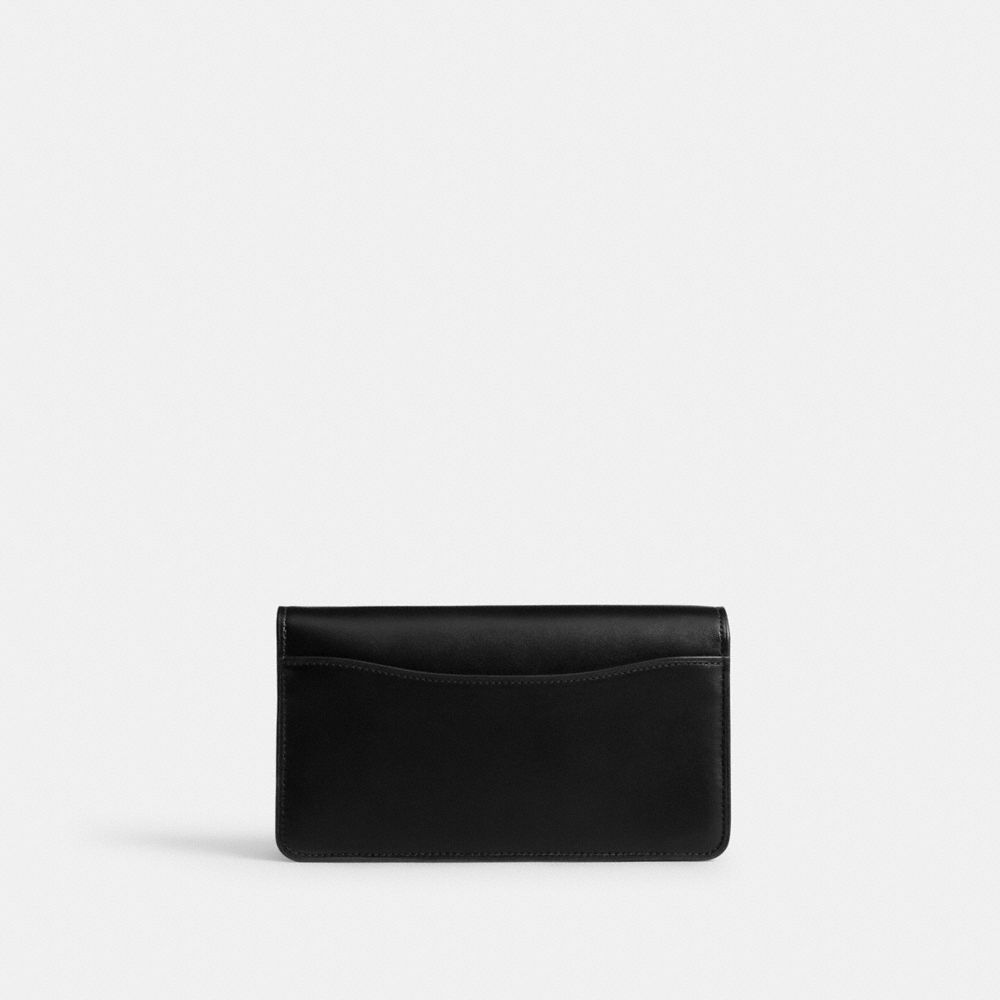 Shop Coach Tabby Chain Clutch In Pewter/black