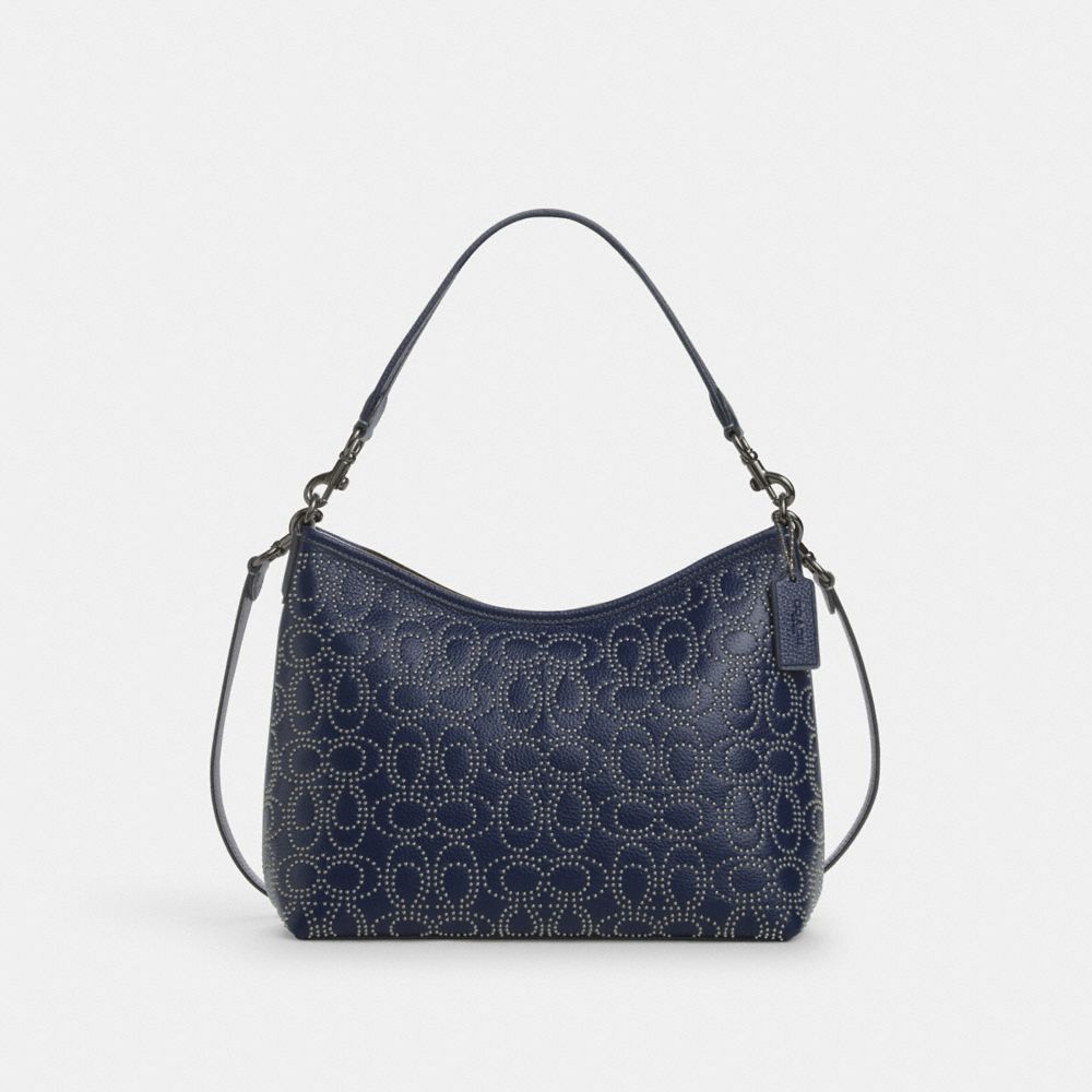 COACH®,Laurel Shoulder Bag With Signature Rivets,,Front View