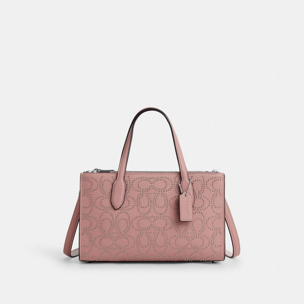 COACH®,Cuir innovant,Argent/Pétale Rose,Front View